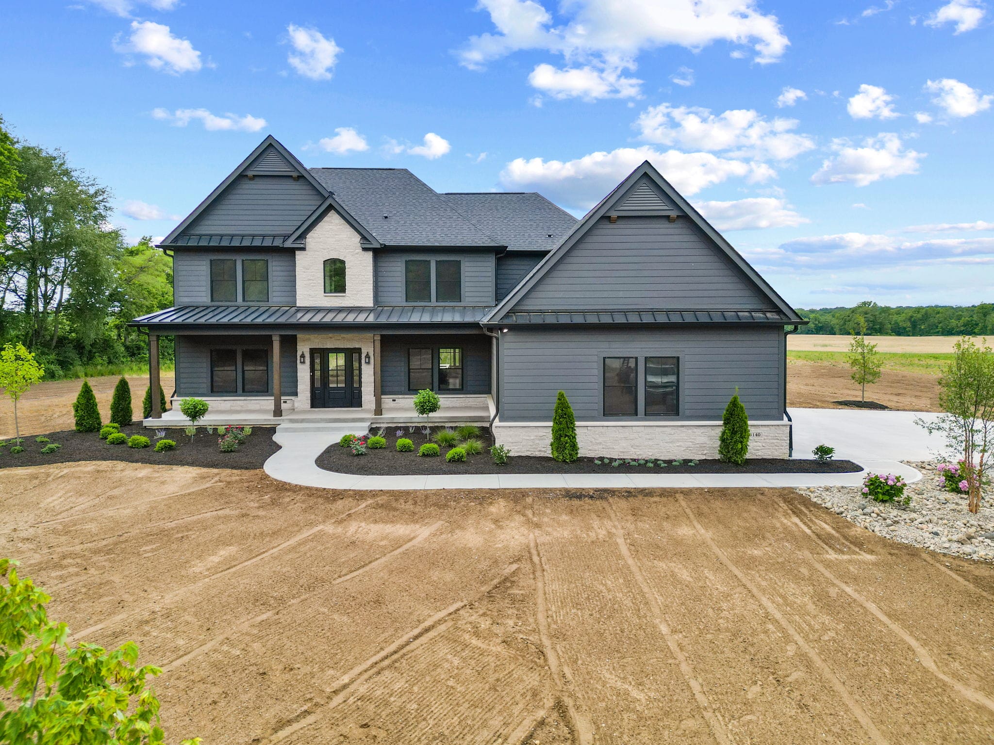 front exterior elevation landscape