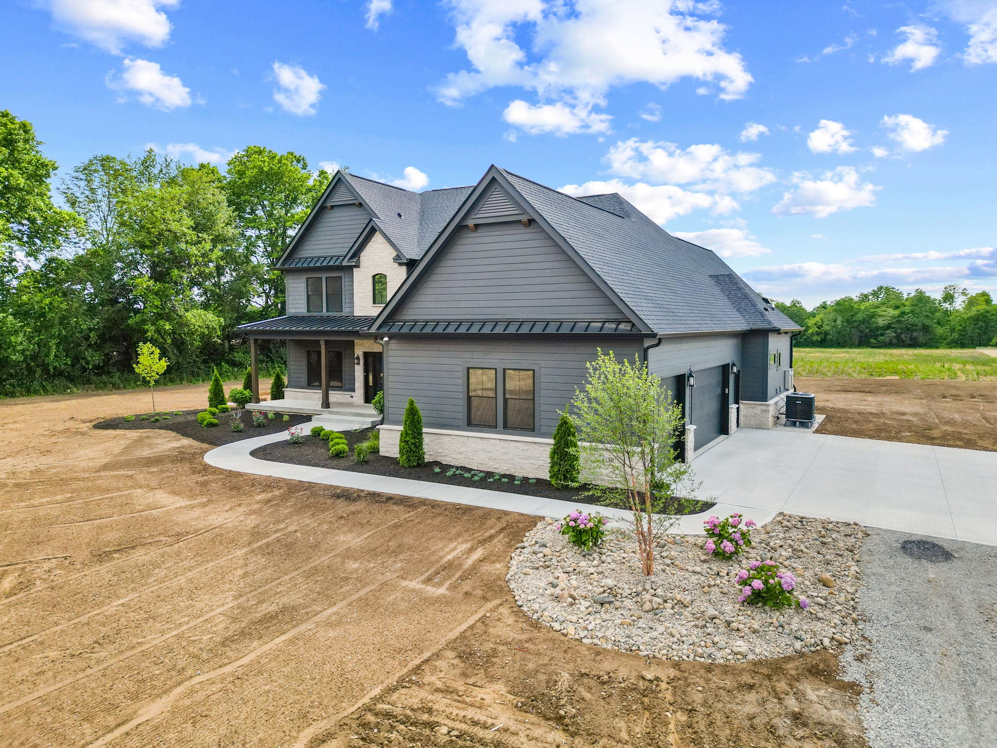 front exterior elevation landscape